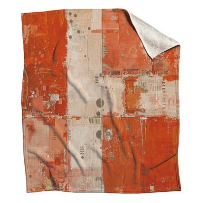 Couvertures abstraites orange et beige