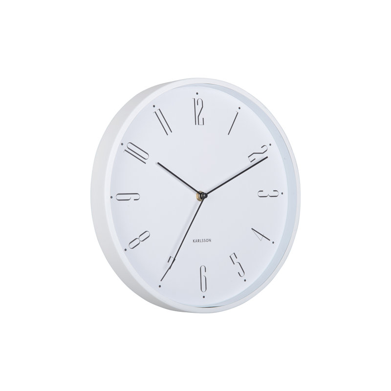 Iron Wall Clock, White
