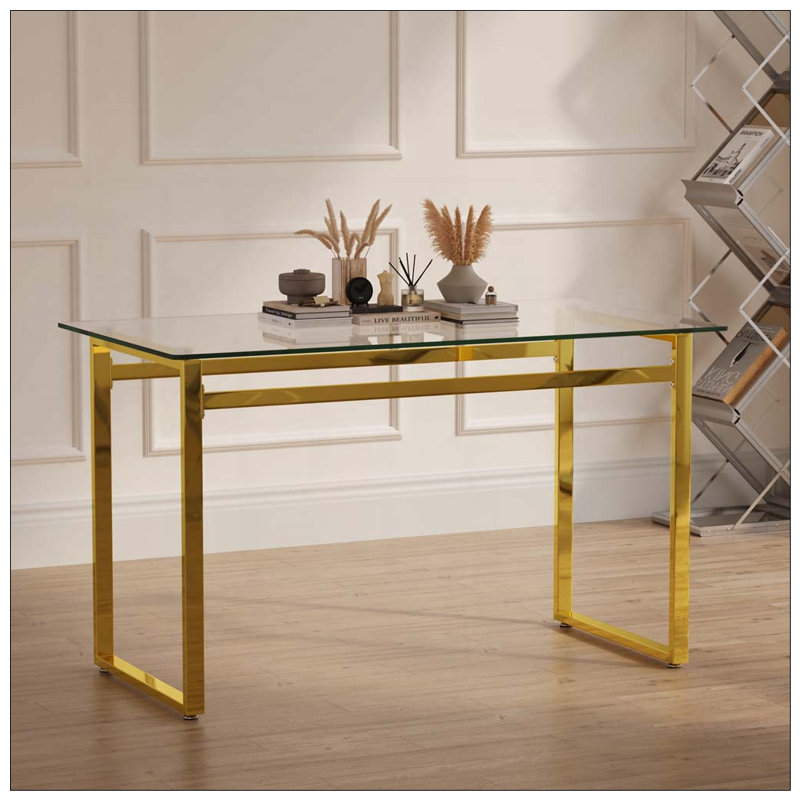 Table de salle à manger rectangulaire en verre 51 po - Verre trempé de 0,31 po