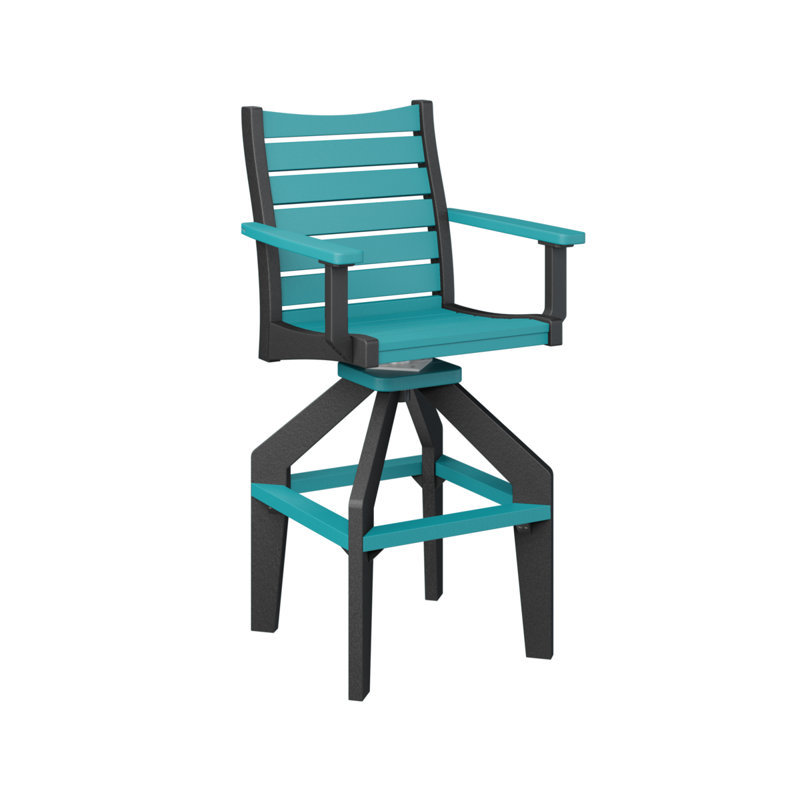 Très grand fauteuil pivotant Berlin Gardens Bristol, Black, Aruba Blue