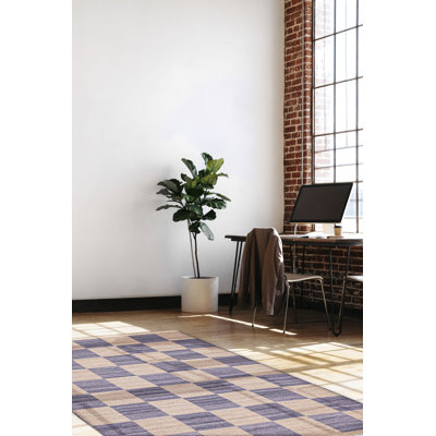 Kilim bleu ardoise Nevada 5 pi 0 po x 7 pi 8 po