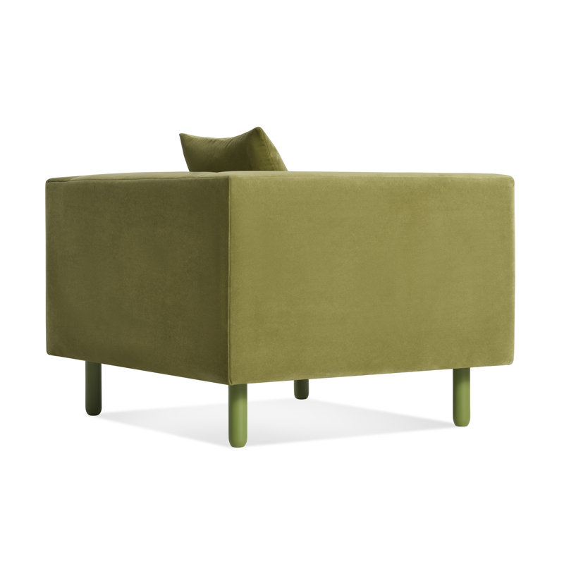 Mono Armchair, Bella Loden Performance Velvet, Grasshopper