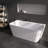 Tidal 59" Acrylic Freestanding Bathtub, Modern Stand Alone Soaking Tub,Non-Slip Easy Clean Thickened Bathtub,Built In Drain and Overflow