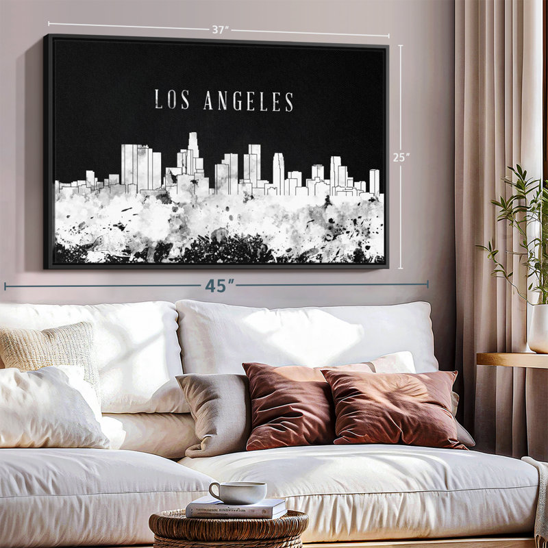 "LA Skyline BW", H 25 po x l 37 po