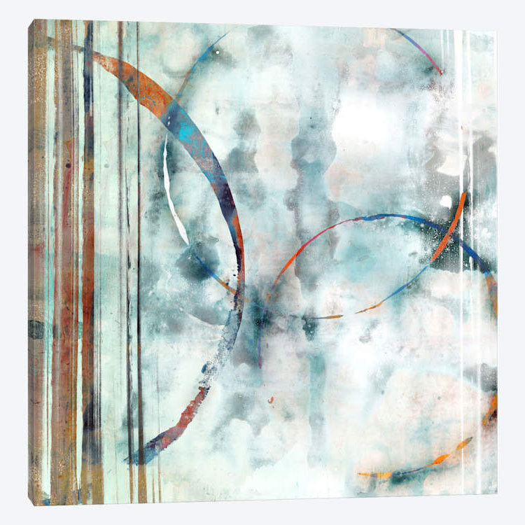 «Seafoam II» par Edward Selkirk, reproduction sur toile tendue sur châssis, H 48 po x l 48 po x P 1,5 po, Pas de tapis