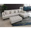 Canapé modulaire en microfibre avec repose-pieds Pritesh-1539345649-1540828726