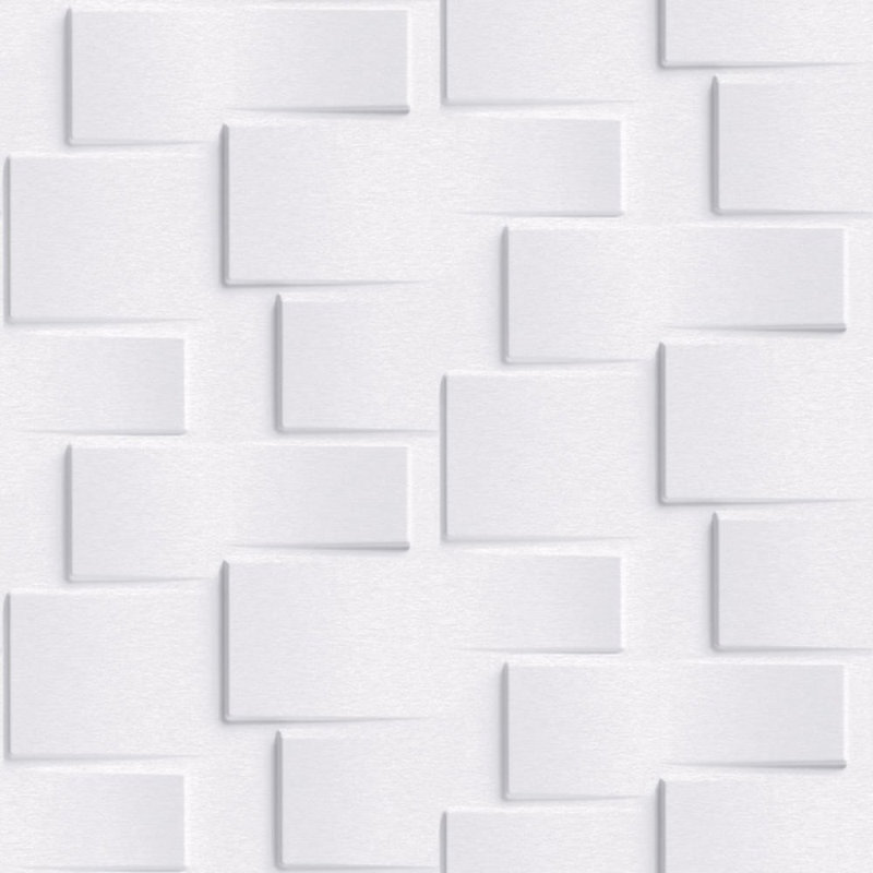 Rouleau de papier peint 3D L 2,8 pi x l 21 po Ingelene, Blanc