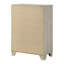 Commode 4 tiroirs chambre à coucher rustique crème
