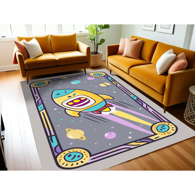 Tapis pour enfant East Urban Home, Rectangle 5 pi x 7 pi