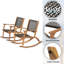 Ensemble de chaises berçantes d'extérieur en osier pour 2 personnes-340041867