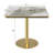 Square Modern Dinning Table 31.5 Inches Bistro Table Tulip Table With Faux Marble Top,Easy Assemble,Sturdy Metal Frame Diameter-1229627488