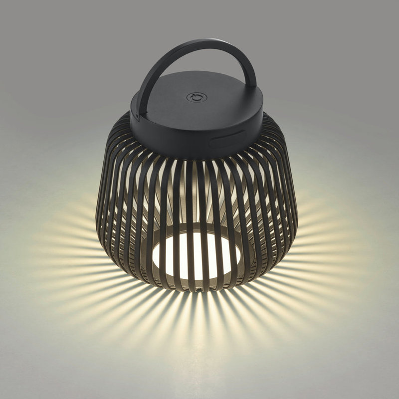 Lanterne à DEL mobile rechargeable Lito - Xs, 4.7" H x 5.3" W x 5.3" D, Noir