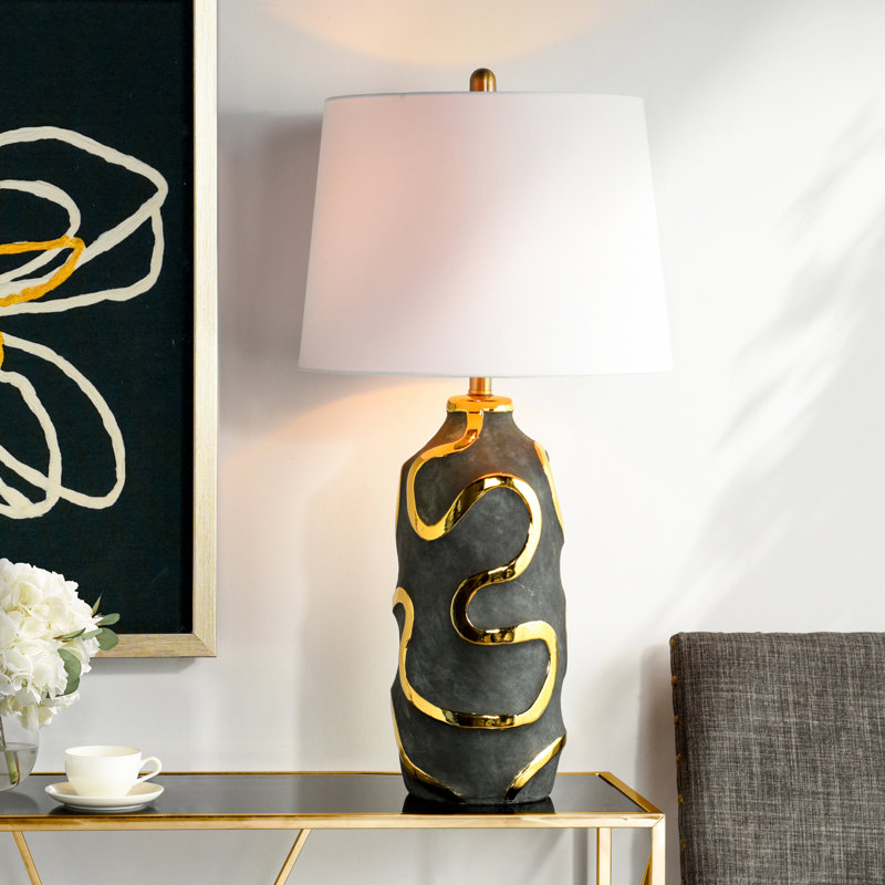 Ceramic Table Lamp - White Shade