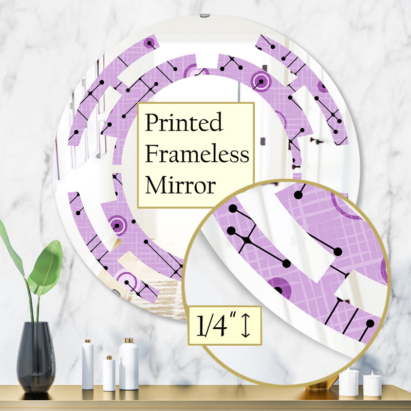 Miroir mural Space, Espace 1950 , H 23,6 po x l 23,6 po