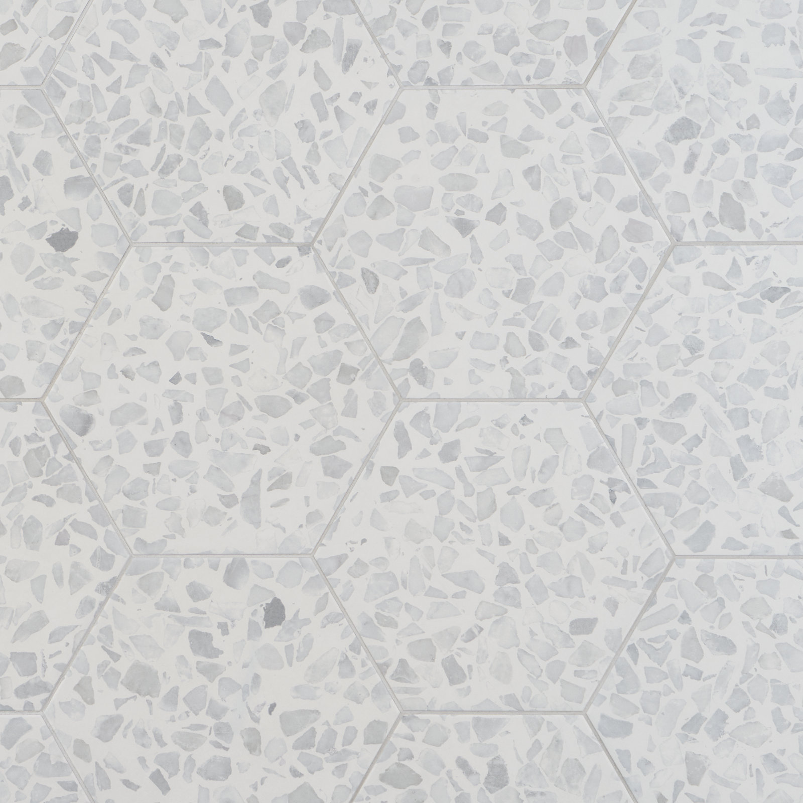 Jurassic Hex 9" Terrazzo Look Porcelain Floor & Wall Tile (8.07 Sq. Ft. / Case), Gray