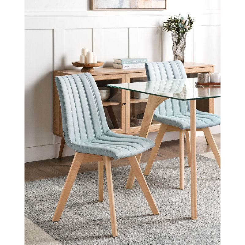 Set of 2 Dining Chairs CALGARY II Fabric , Blue