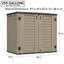 Armoire de rangement extérieure en résine de 25 gallons Decksplore, imperméable et verrouillable-101757926