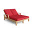 Chaise longue inclinable en teck Io
