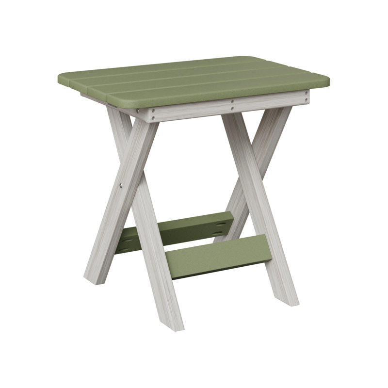 Berlin Gardens Folding End Table, Sage, Seashell