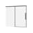 Bathroom Sliding Shower Door, 1/4" (6mm) Tempered Glass, Adjustable Width 56" - 60", Splash Proof, Stainless Steel Rollers, Matte Black 60" Adjustable，semi ，sliding Bathtub Door，6mm Clear