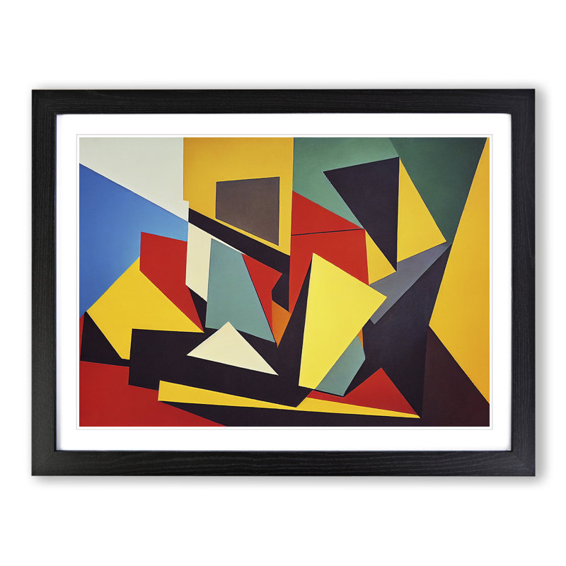 Shapes - Single Picture Frame Print, Black Framed, 46cm H x 64cm W