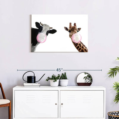 «Bubble Gum», animaux rigolos sur toile