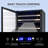 Electactic 24" Dual Zone Wine Fridge - 52 Bottle, 39-64°F, Glass Door, Blue LED