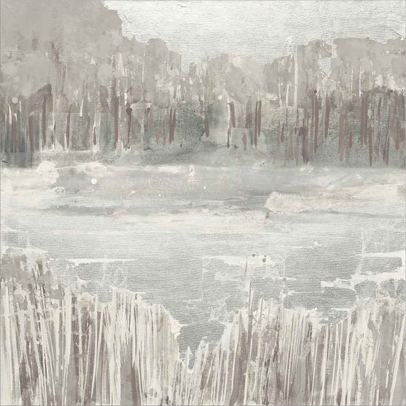 «Silver Landscape Neutral» par Albena Hristova, art mural encadré