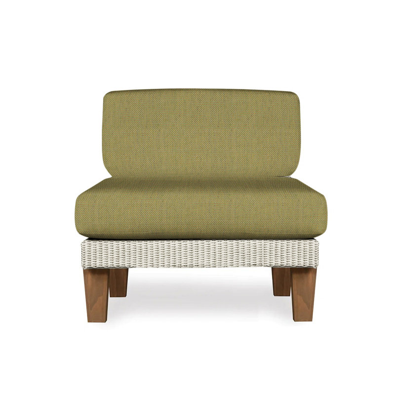 Catalina Outdoor Teak Lounge Chair, Demo Mist, Linen