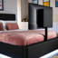 XR Living Ava Upholstered TV Bed with LED Lighting-109116947-109116948