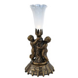 Twin Cherub Torchiere Table Lamp