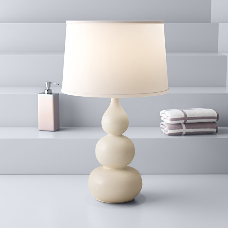 Lampe de table 28,5 po Brankovice, Blanc brillant