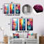 Colourful Botanicals Firework I - Abstract Botanicals Metal Art Print Set Of 3-114645930
