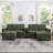 126" Modern Multifunctional Sectional Sofa With Bluetooth Speakers And RGB LED Lighting-122062006
