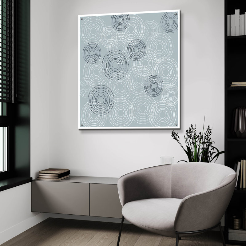 «Blue Abstractred Woven» par Sabrina Balbuena, H 36 po x l 36 po x P 0,2 po