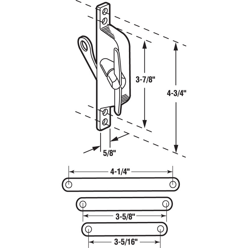 Prime-Line Jalousie Operator, Reversible, With Three Link Arms, White Finish (Single Pack)