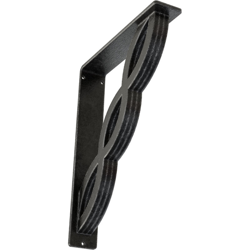 Support en fer forgé, H 12 po x l 2 po x P 10 po, Étain antique