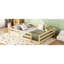 Lit pleine grandeur pour lit en bois de pin, garde-corps de clôture, chêne naturel, stable et confortable avec - Assemblage facile, multifonction, couleur chêne, L 77 po x l 58,1 po H 15,7 po-129628487-129628489