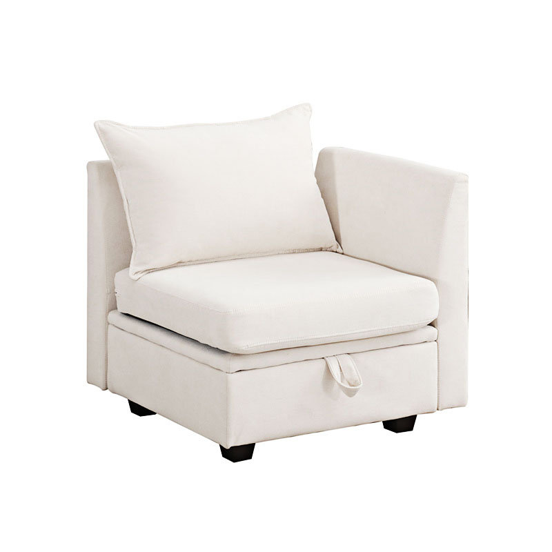Canapé modulaire rembourré Jaylin , Tissu beige