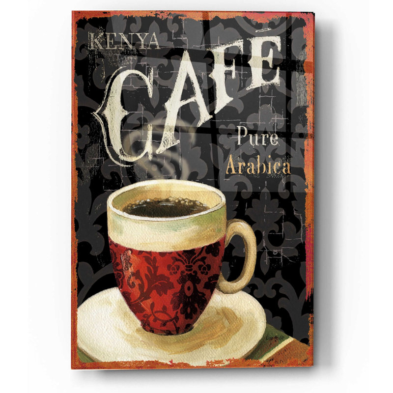 «Todays Coffee I» par Lisa Audit, art mural en verre acrylique, H 16 po x l 12 po x P 0,13 po