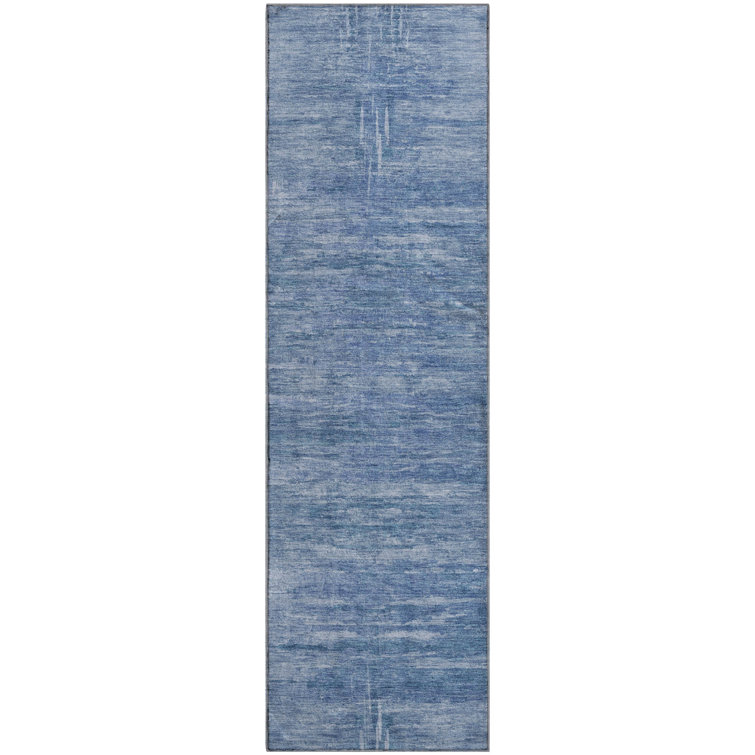 Premium Machine Washable Prisco Blue Rug
