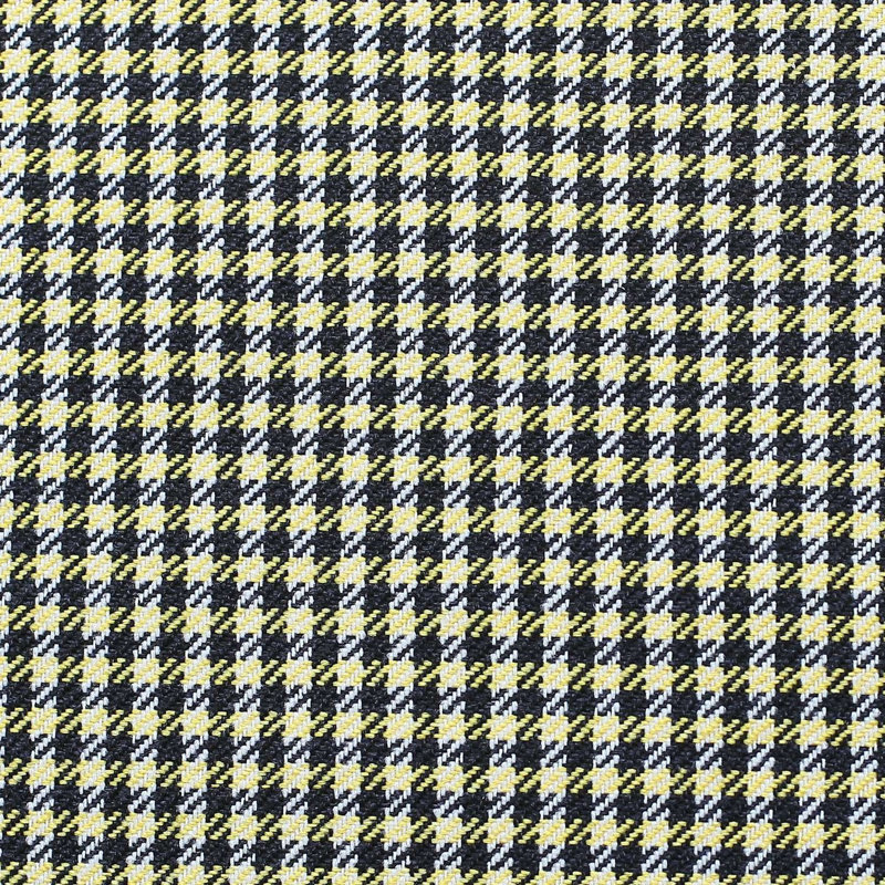 Housse et insert décoratif en jacquard pied-de-poule Boho-Chic, Noir et brun clair, Polyester