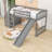 Twin Size Loft Bed With Staircase And Convertible Slide-1499454297