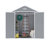 6*5ft resin storage shed, high quality pp material, strong structure, waterproof, rust and UV proof, large storage space, 12mm thick pp board, HD window lighting