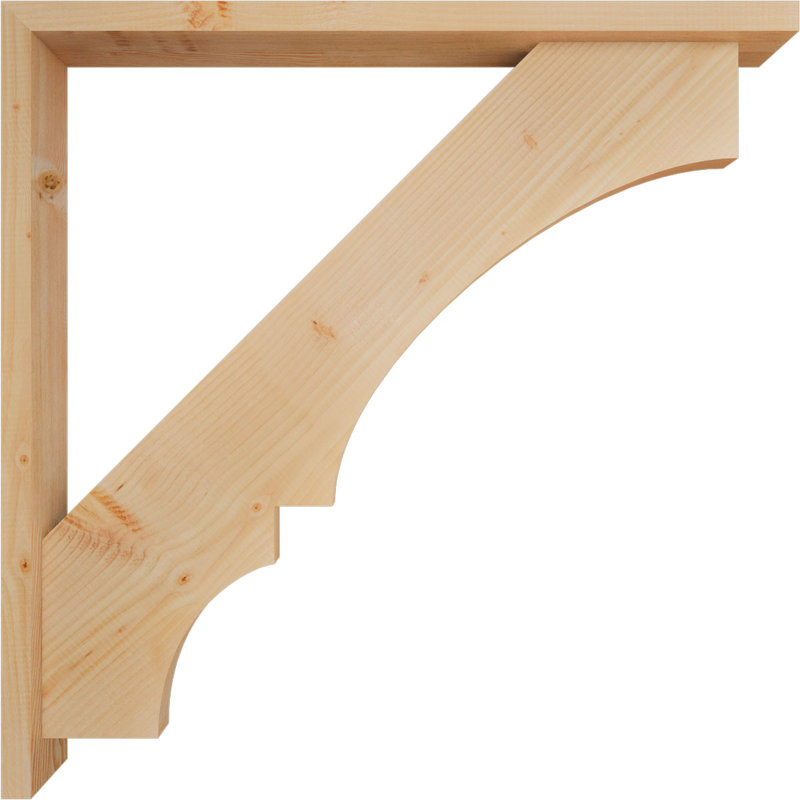 Balboa Block Offset Brace Bracket, 40 x 40, 3 1/2"W Douglas Fir (Smooth)