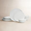 Everyday White Porcelain Dinnerware Set - Service for 4