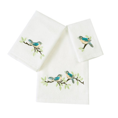 Ensemble de serviettes de bain 3 pièces en coton tissé brodé Home Premium Luxury Luxury
