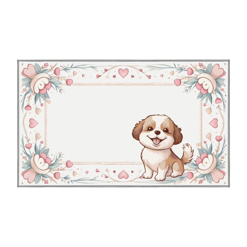 Tapis pour enfants mignons lavables Dakota Fields, Rectangle 4pi x 6 pi
