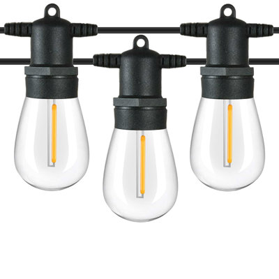 Shults 48' Outdoor LED 15 - Bulb Standard String Light (End to End Connectable)