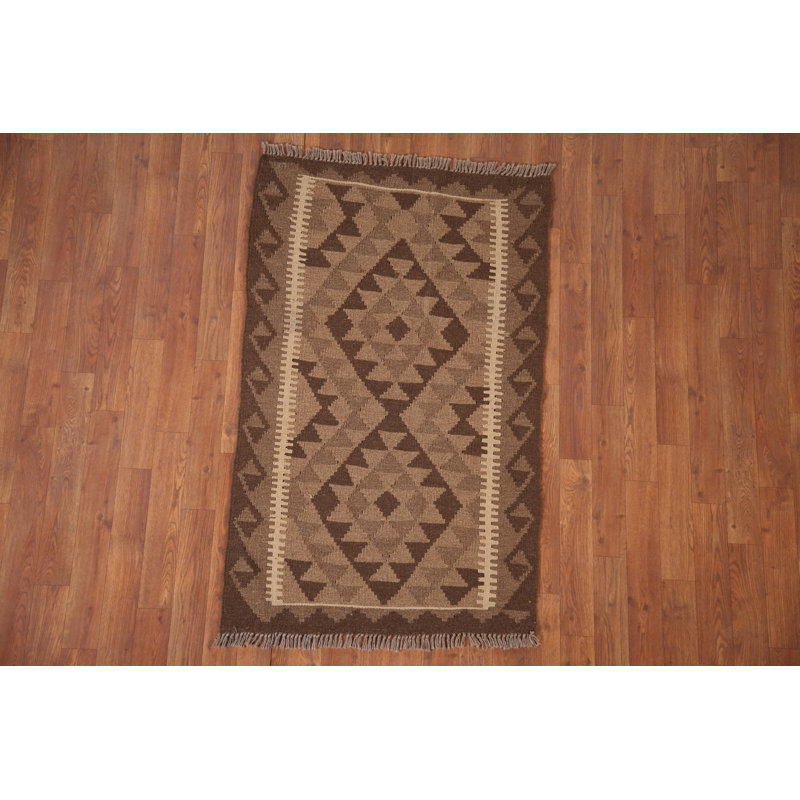 Reversible Wool Kilim Oriental Area Rug 3x4